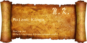 Moizes Kinga névjegykártya