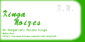 kinga moizes business card